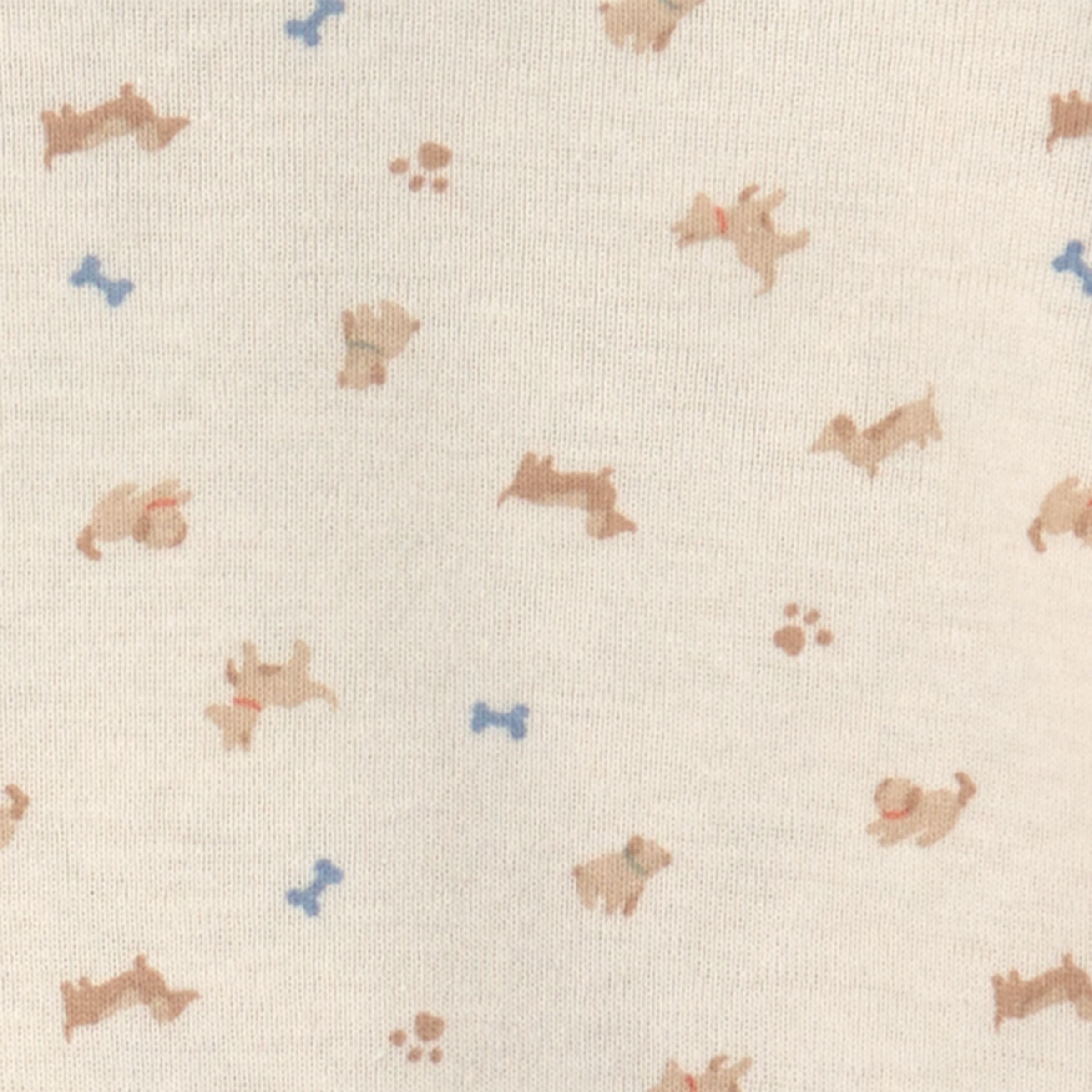 Carter's Long-Sleeve Bodysuits (4 Pack) - Brown/Gray/Ivory Dogs, 6M.