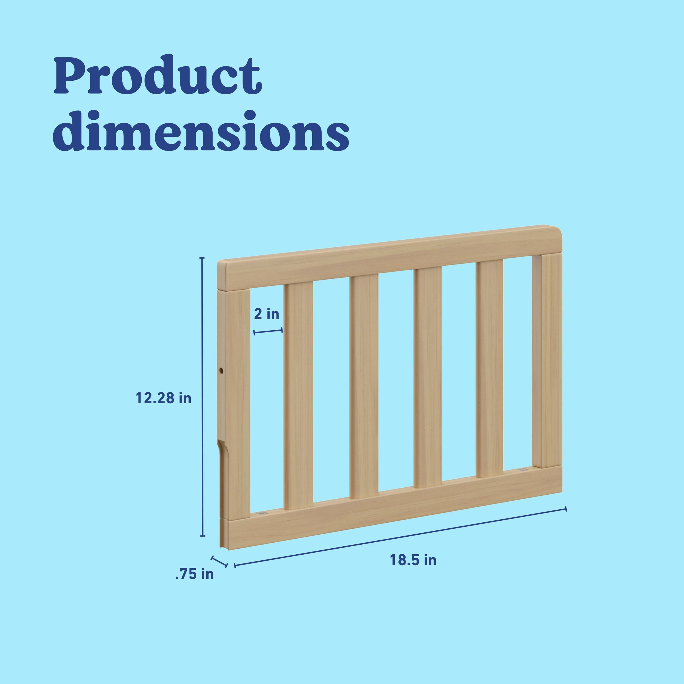 Storkcraft Universal Toddler Guardrail (Slats) - Driftwood.