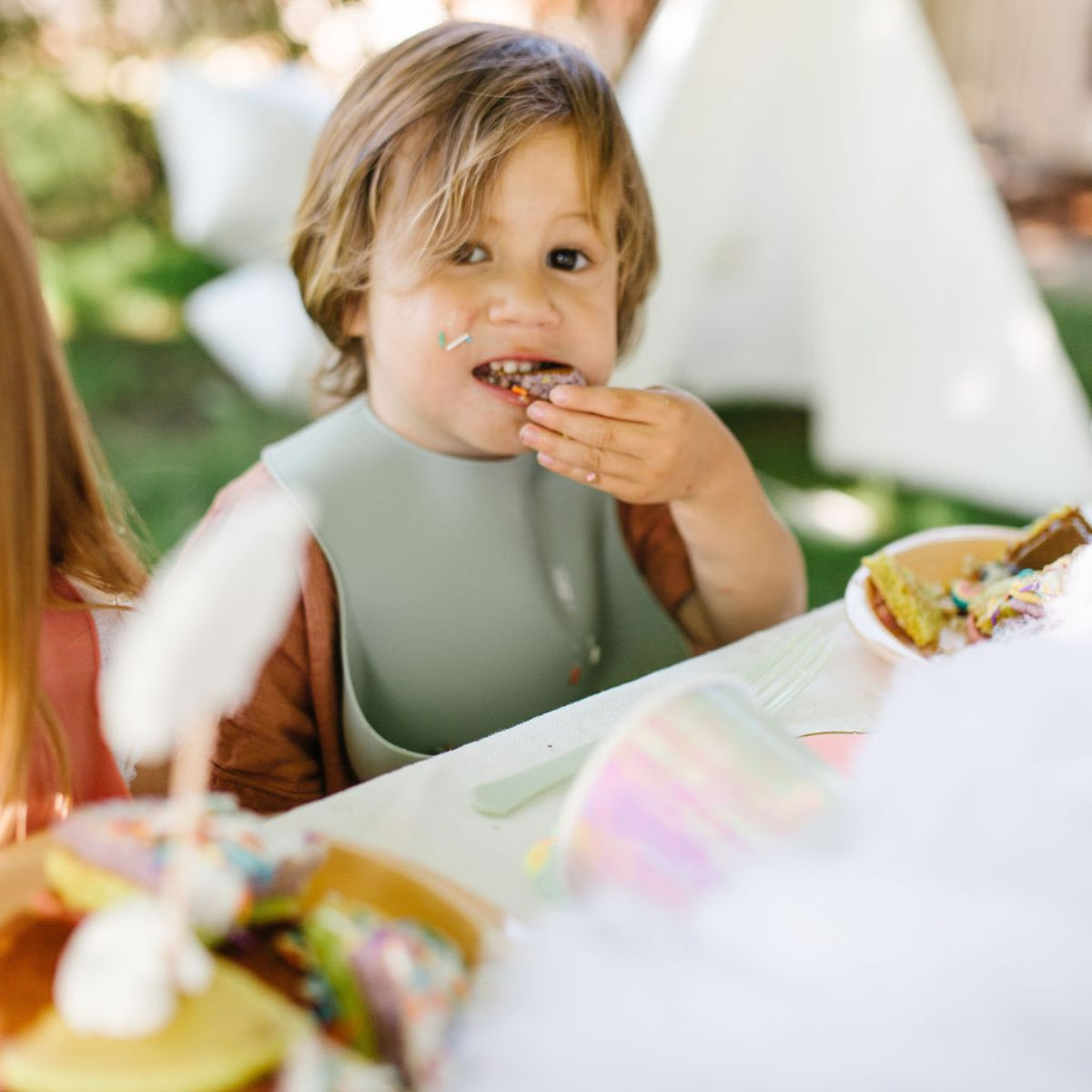 Loulou Lollipop Silicone Bib - Sage/Avocado, 2.