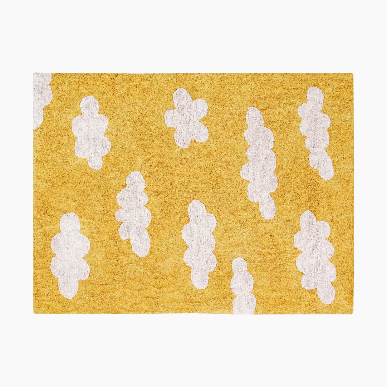 Lorena Canals Clouds Washable Rug - Mustard, 5'3" X 4'.
