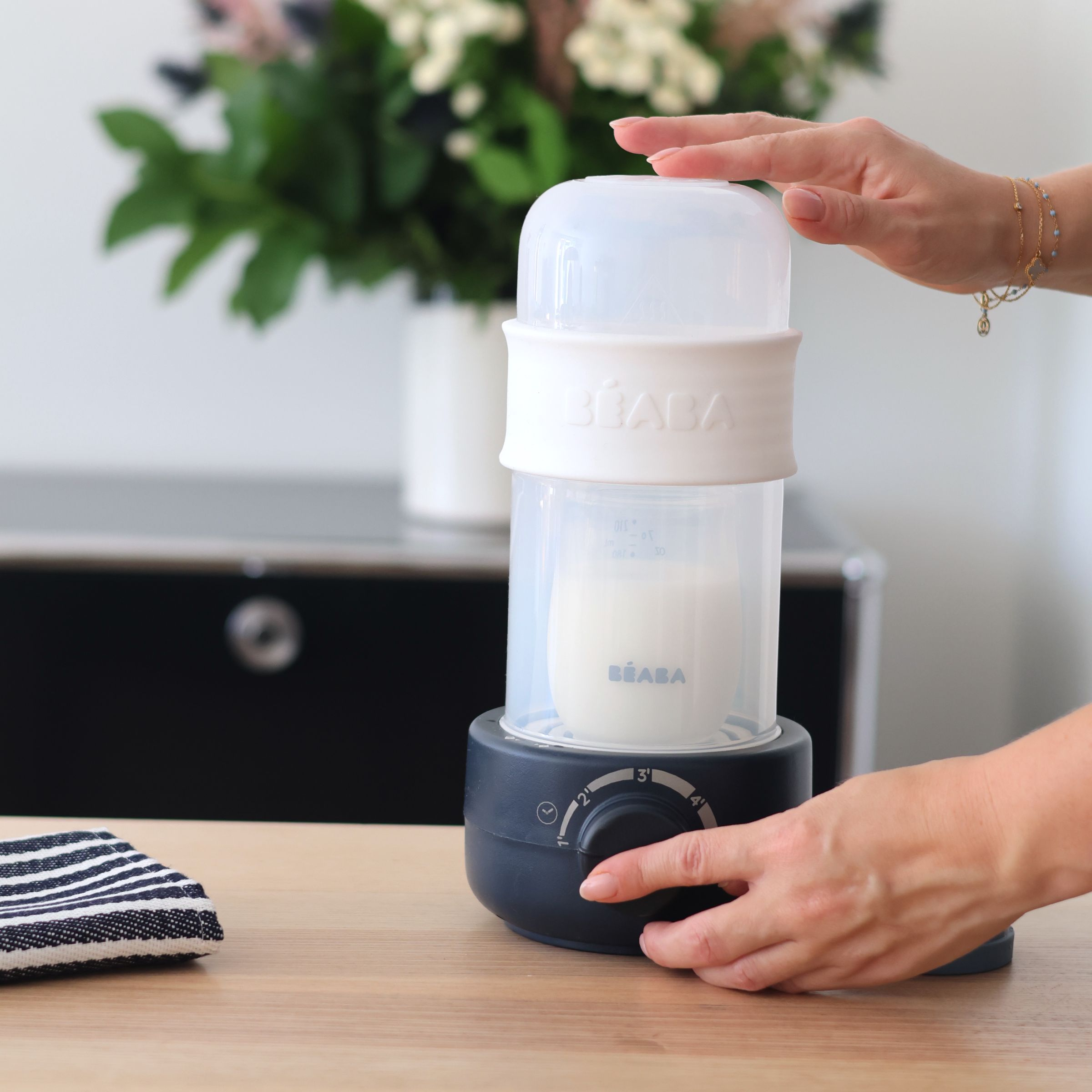 Beaba BabyMilk 3-In-1 Bottle Warmer - Midnight.