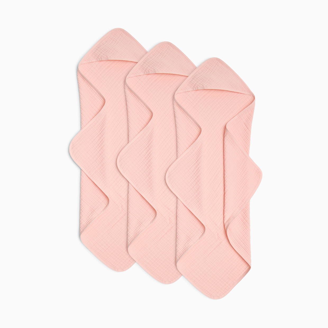 Small Story Muslin Hooded Towels (3 Pack) - Pink Hues.
