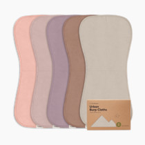 Organic Burp Cloths Baby Boy & Girl - 5-Pack Super Absorbent Cotton Burping Cloths for Babies, Soft & Plush Newborn Spit Up Rags, Infant Towels for Milk Spit Up, Unisex, Large 21" x 10" (Mauve)