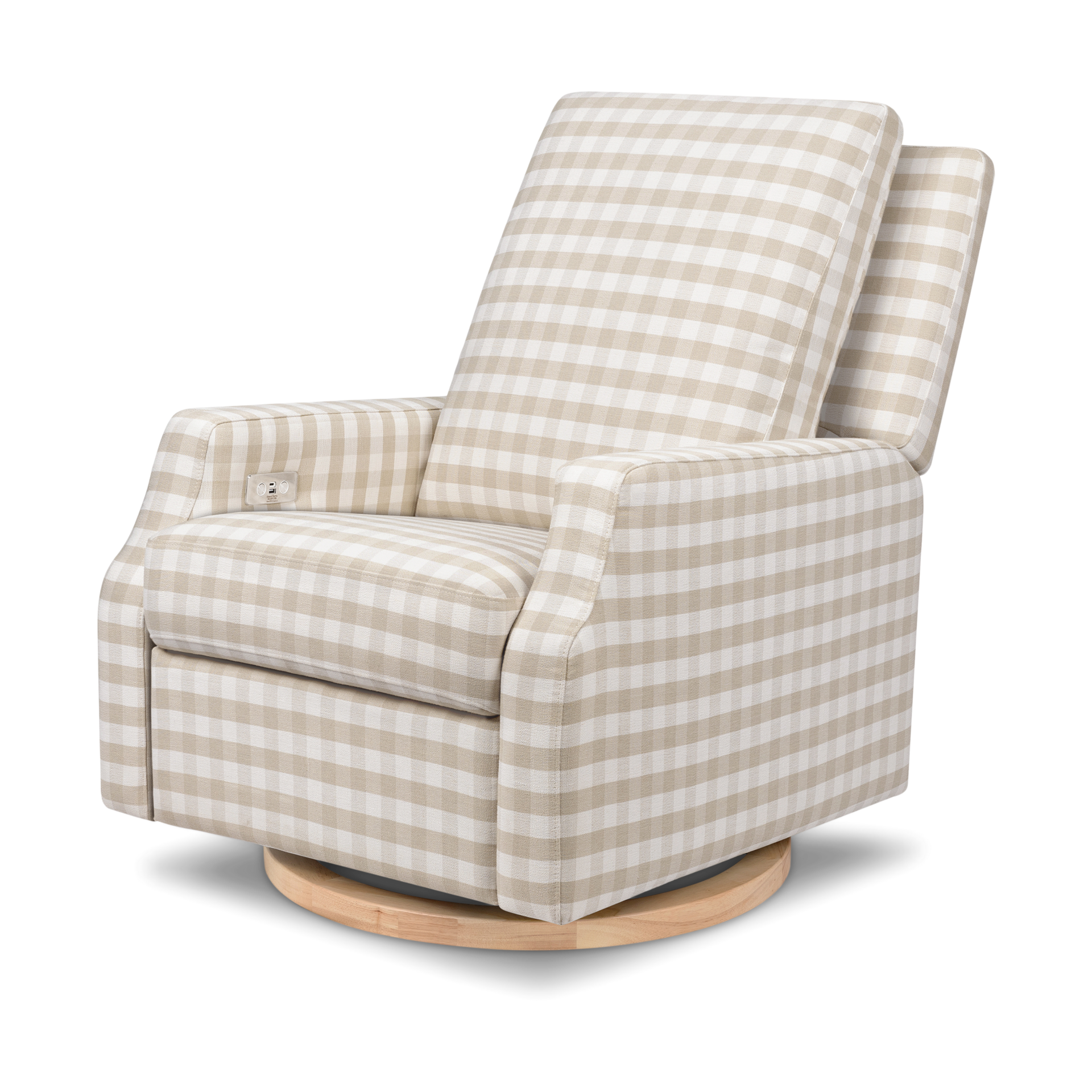 Thumbnail of Tan Gingham With Light Wood Base