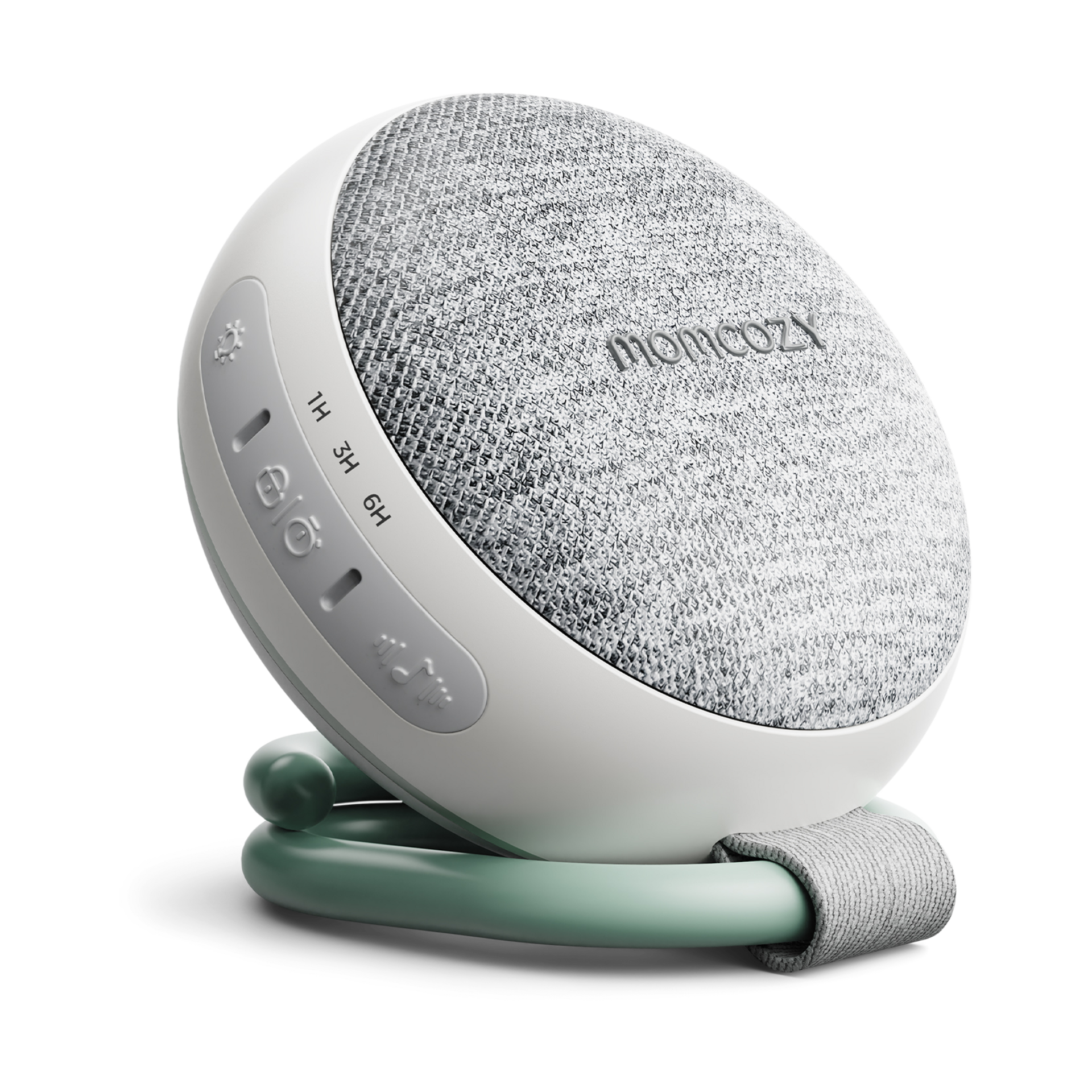 Momcozy Portable Sound Machine with Night Light, White Noise Sound Machine for Baby, 20 Soothing Sounds, Sound Therapy, Long-Lasting Power, Timer, Clips on Stroller, Baby Shower Gifts