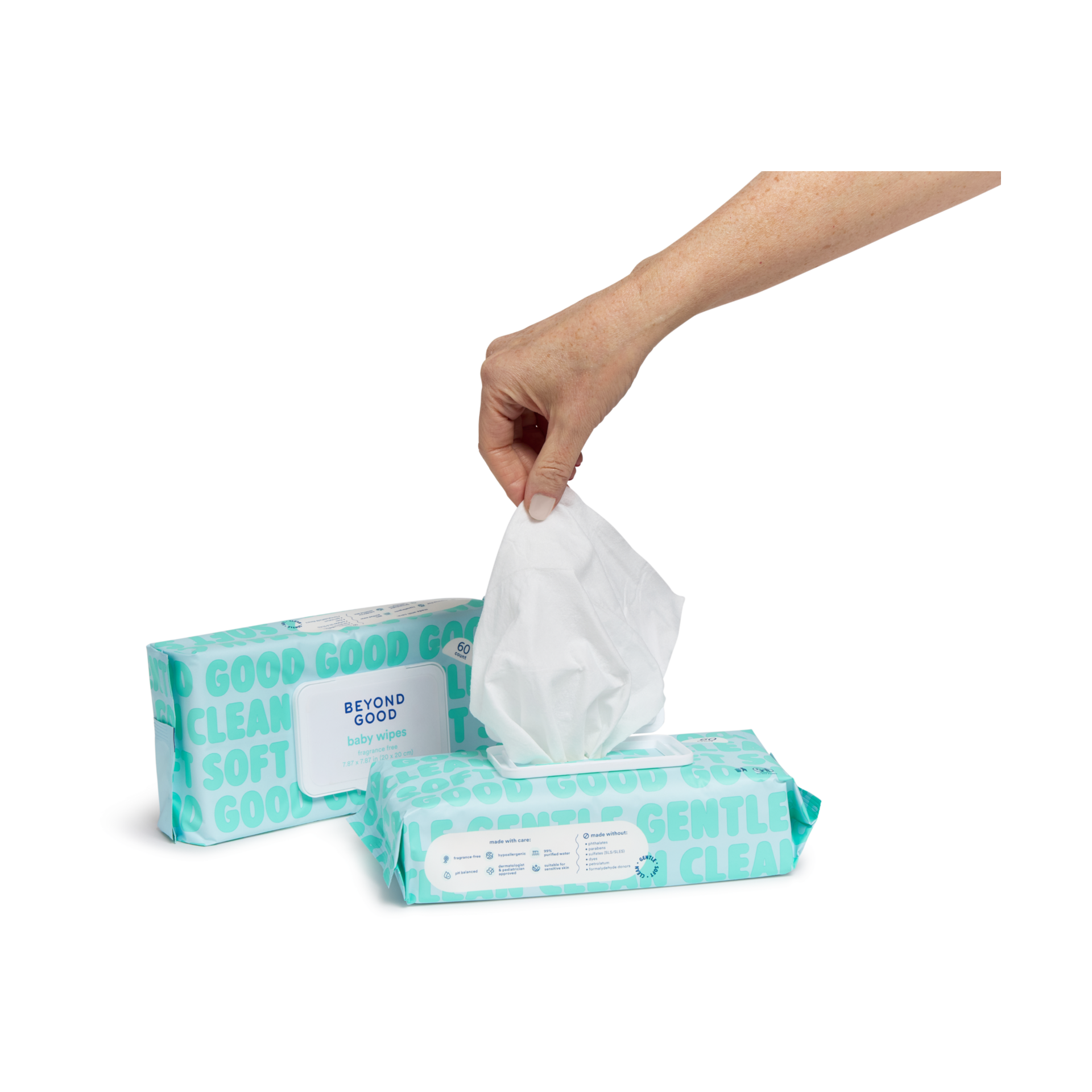 Beyond Good 99% Purified Water Baby Wipes - Fragrance Free, 1080 Count.