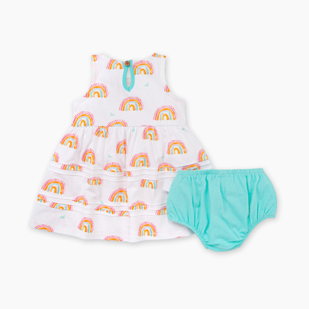 Burt's Bees Baby Dress & Diaper Cover Set - Sunset Rainbow, 0-3 Months.