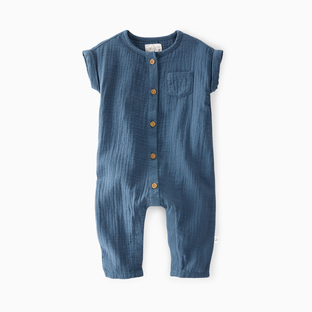 Carter's Little Planet Organic Cotton Gauze Jumpsuit - Blue, 3-6 M.