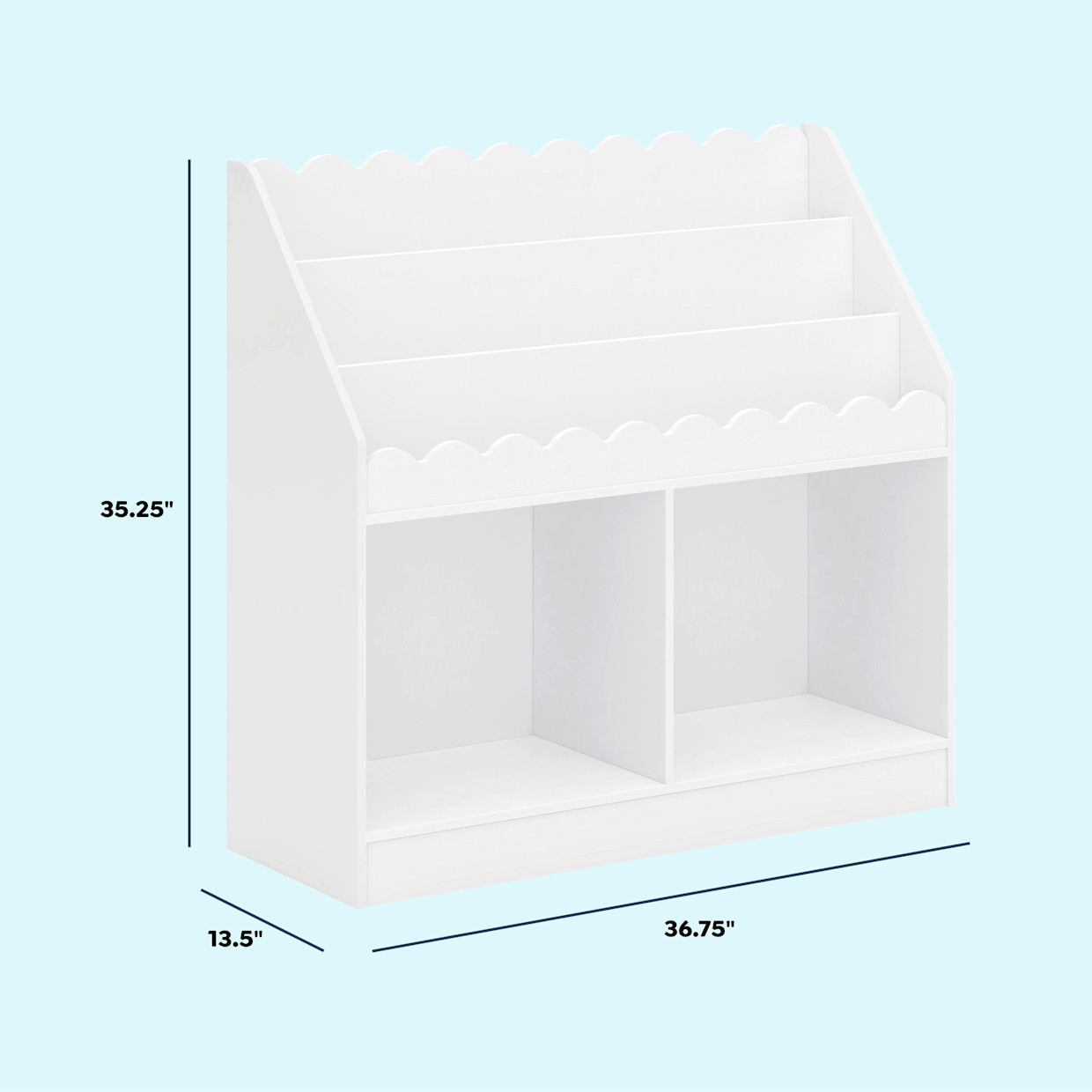 daVinci Sammy Scallop Bookcase - White.