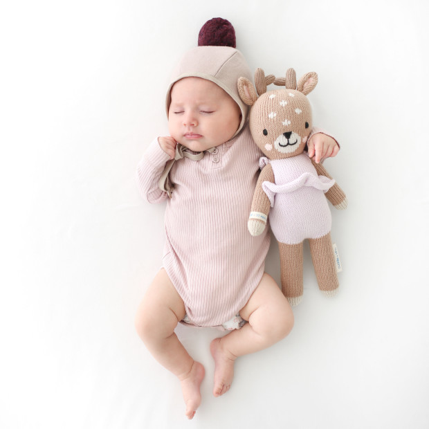 cuddle+kind Hand-Knit Doll - Violet The Fawn, Little 13".