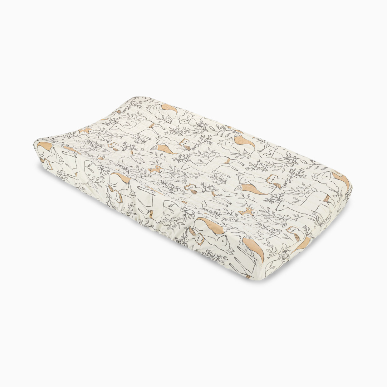 Crane Baby Cotton Quilted Change Pad Cover - Ezra Beige.