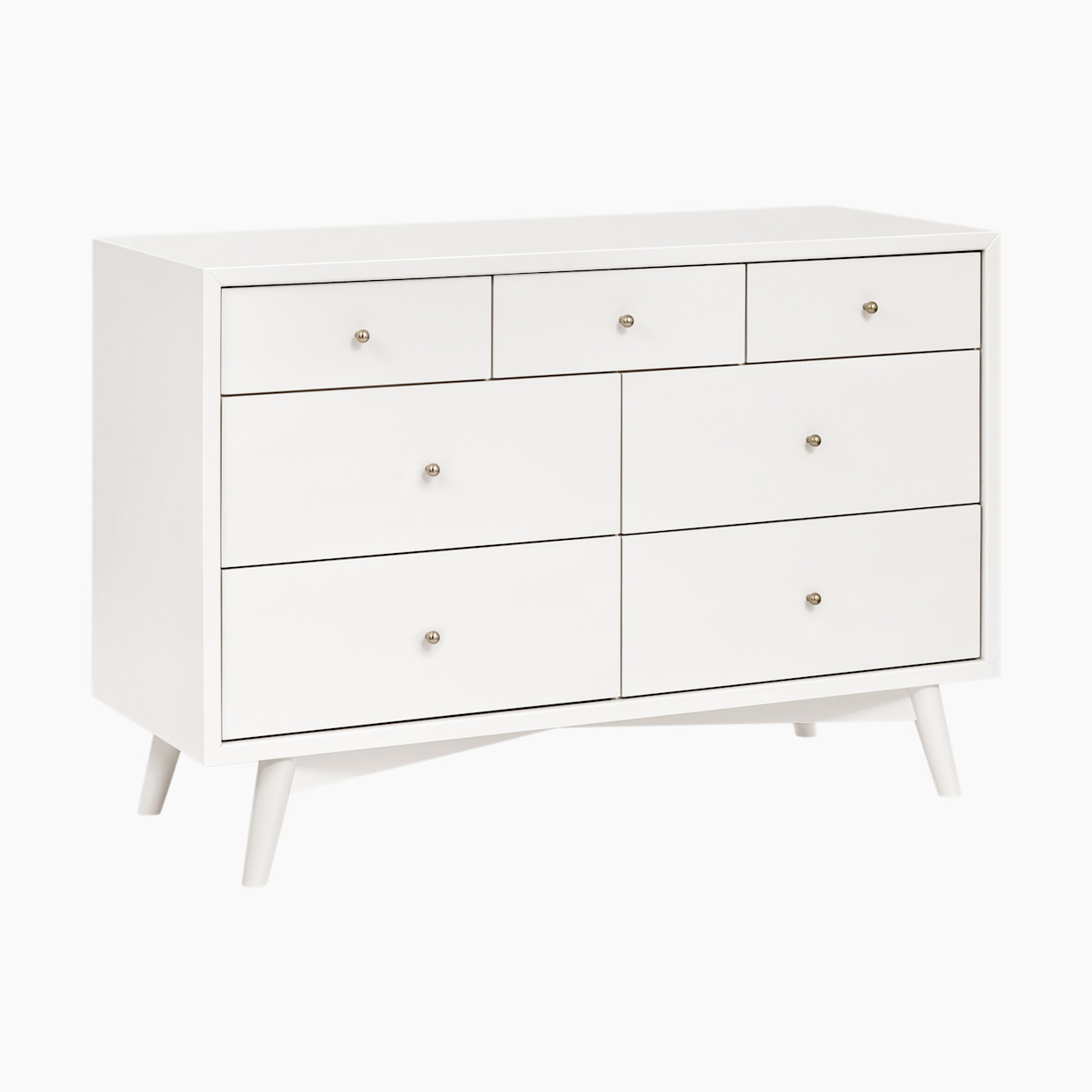 babyletto Palma 7-Drawer Double Dresser - Warm White.