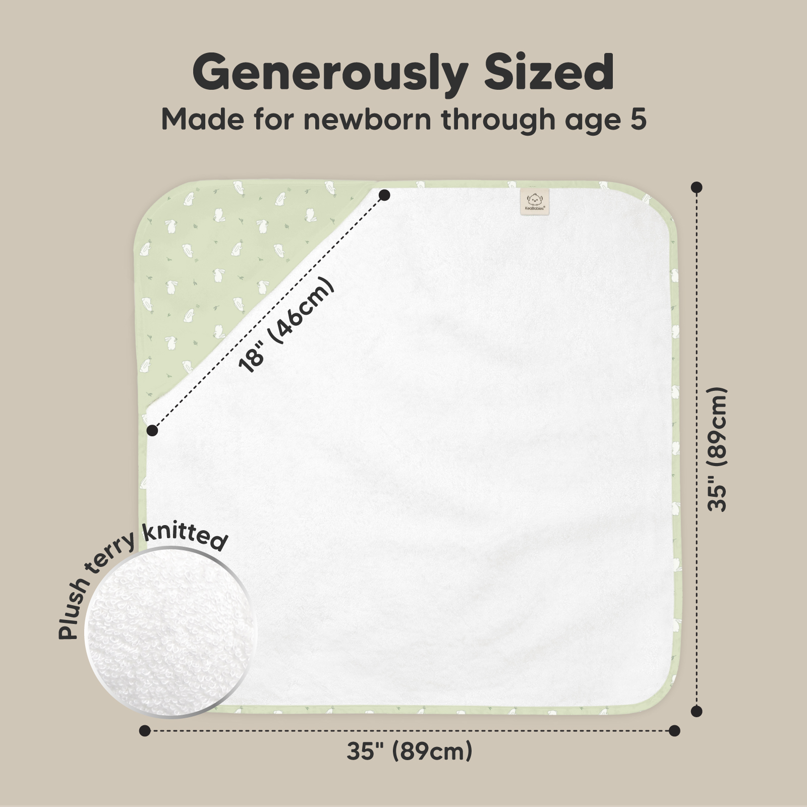 KeaBabies Luxe Hooded Towel.
