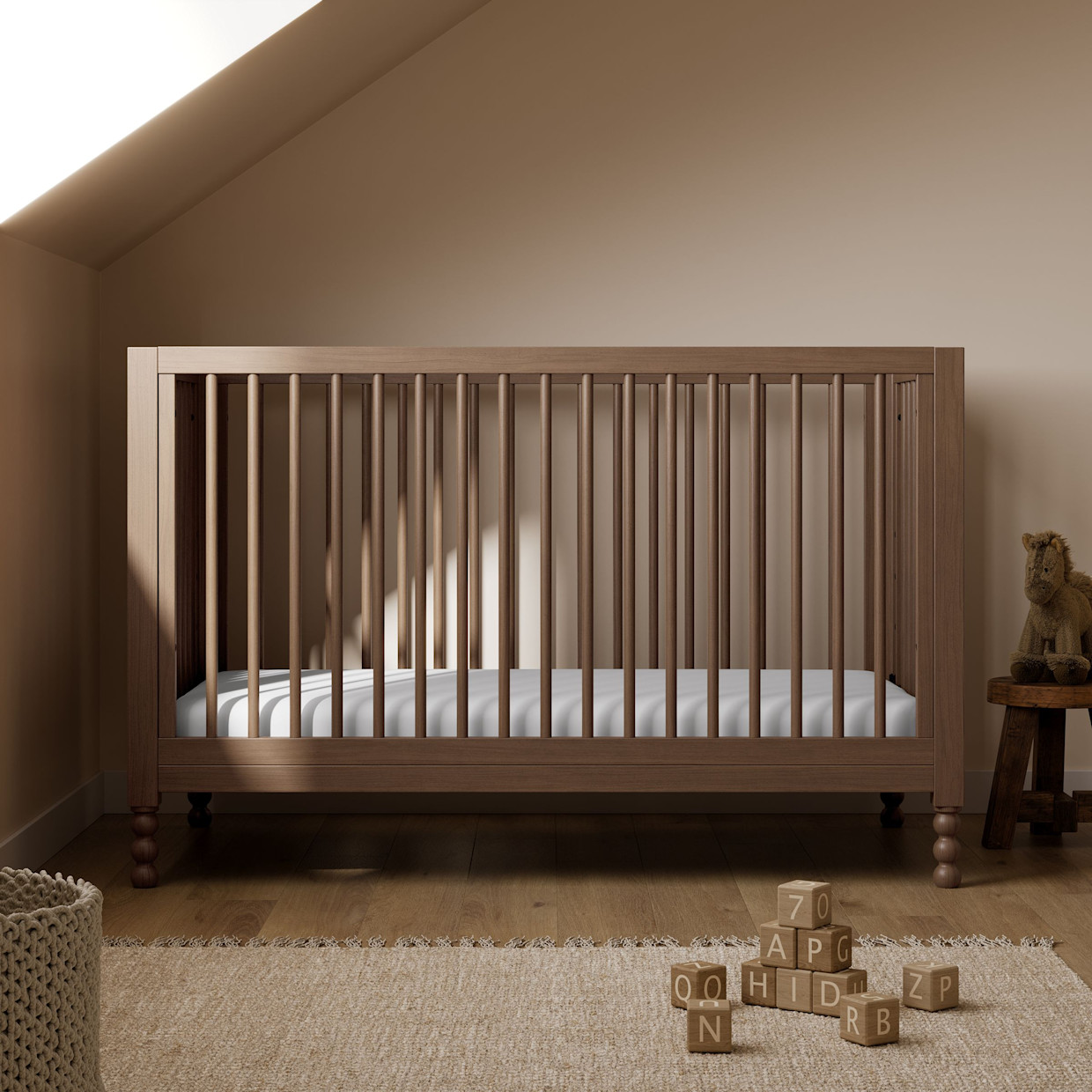 Storkcraft Rio 5-in-1 Convertible Crib - Hazelnut.
