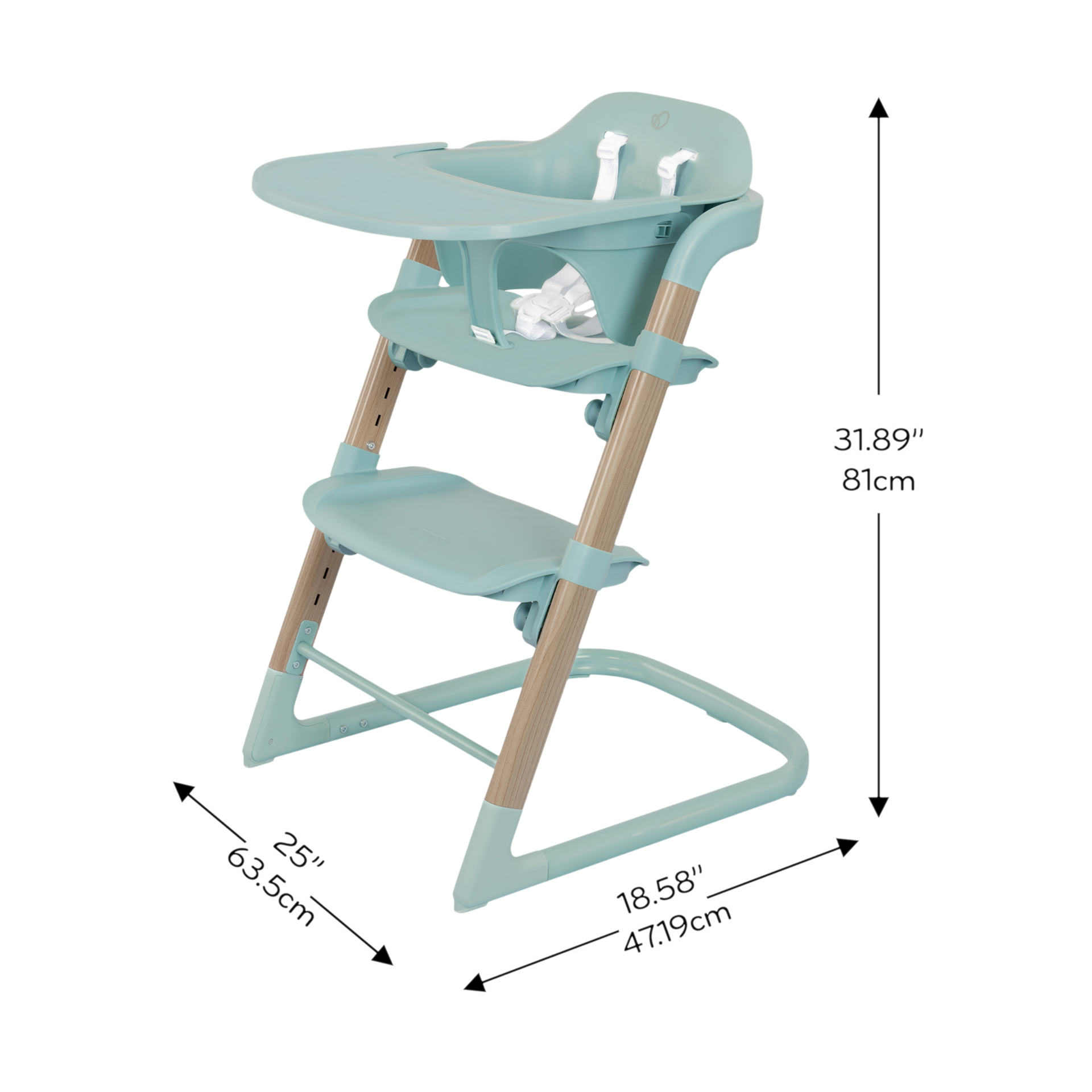 Evenflo RightSeat Multistage High Chair - Sage Green.