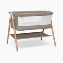 Delta Children Bondi Beechwood by The Bed Bassinet with PureAir Breathable Mesh Sheet and FSC-Certified Wood, Tan