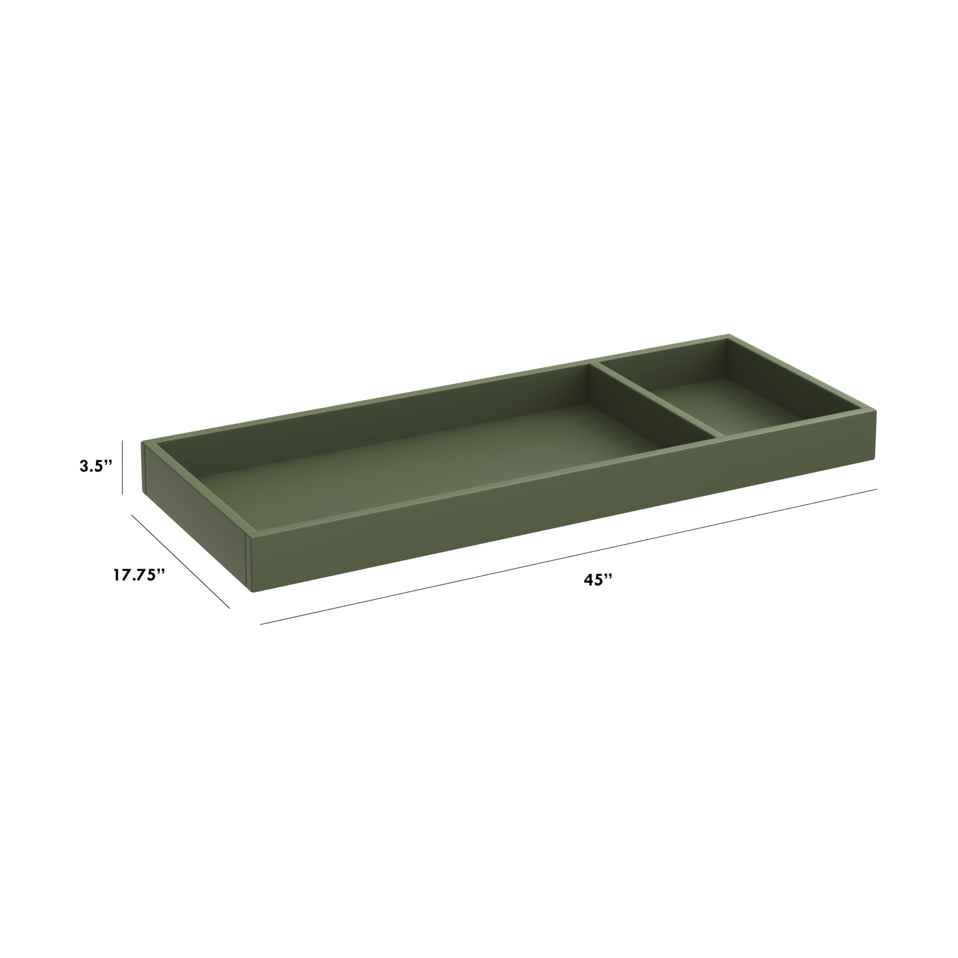 babyletto Universal Wide Removable Changing Tray - Olive.