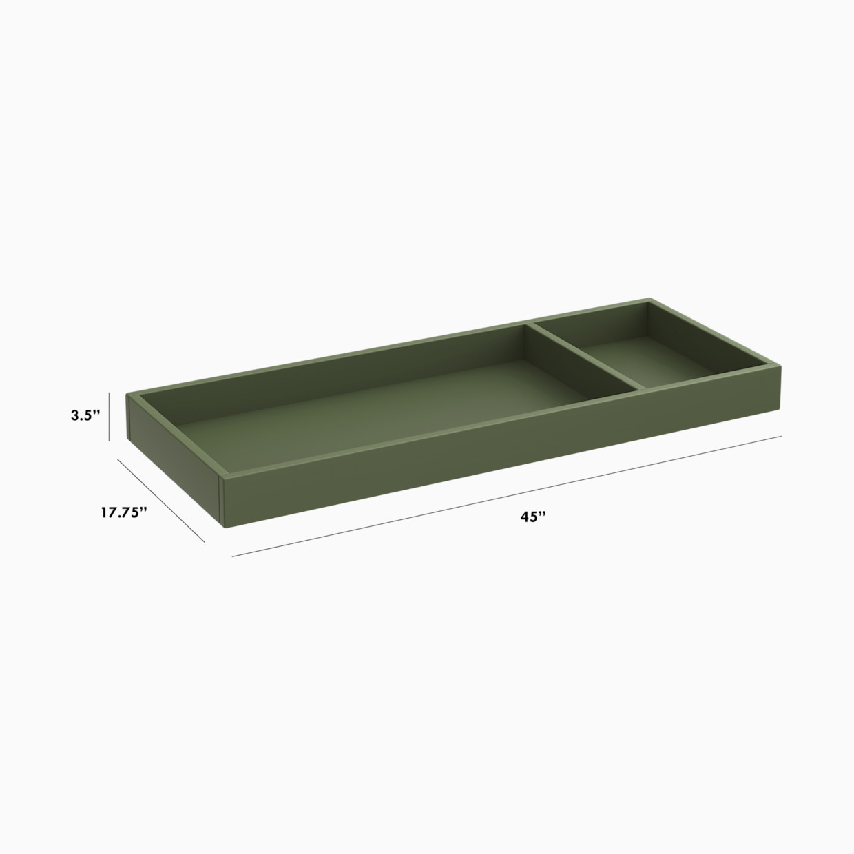 babyletto Universal Wide Removable Changing Tray - Olive.