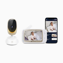 Motorola Nursery WiFi Video Baby Monitor with Camera and Audio, 5" Screen, HD Camera, Remote Pan-Tilt-Zoom, Smartphone App Access, 2-Way Talk, Night Vision, Temperature and Motion Alerts - VM85