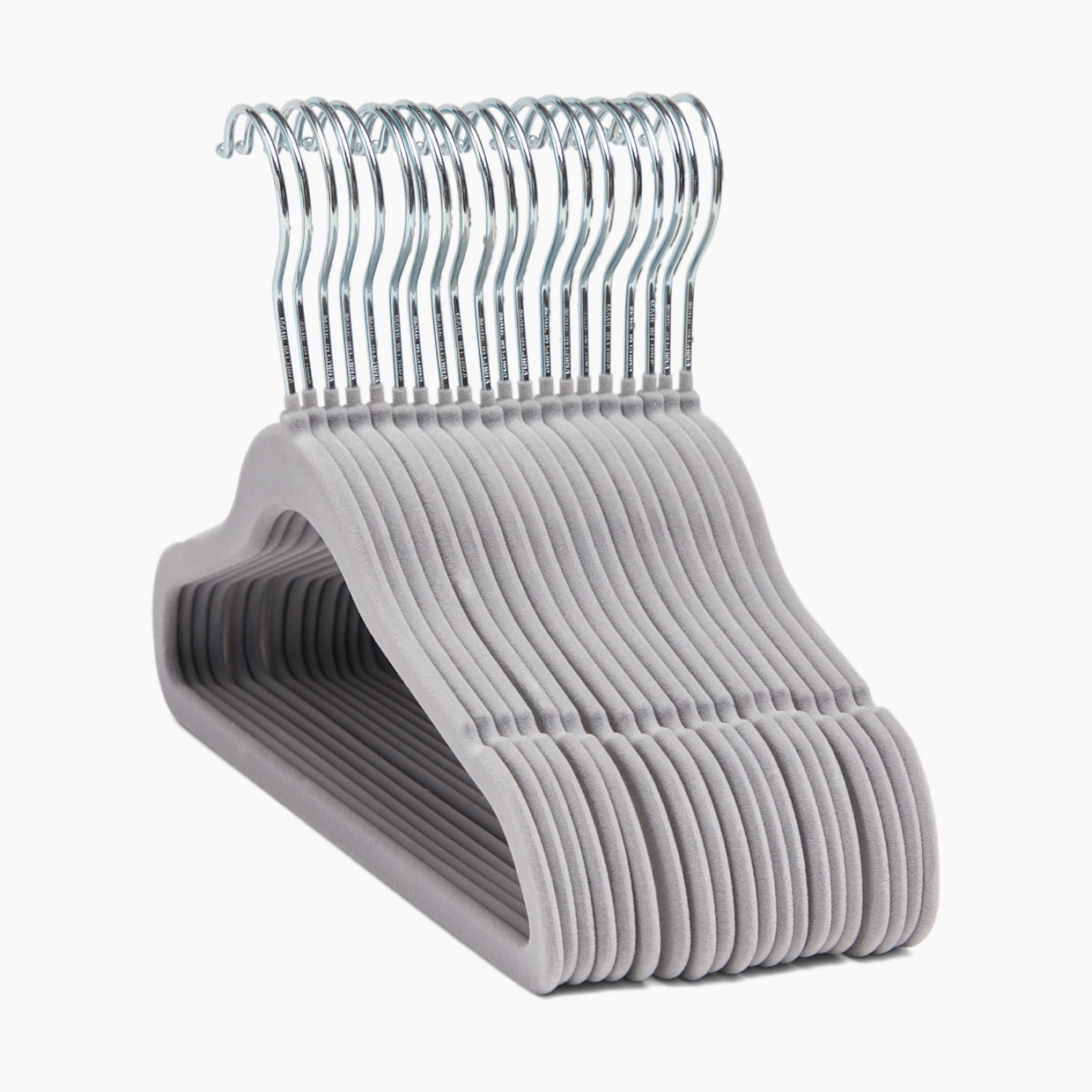 Sprucely Non-Slip Velvet Hangers - Grey, 20.