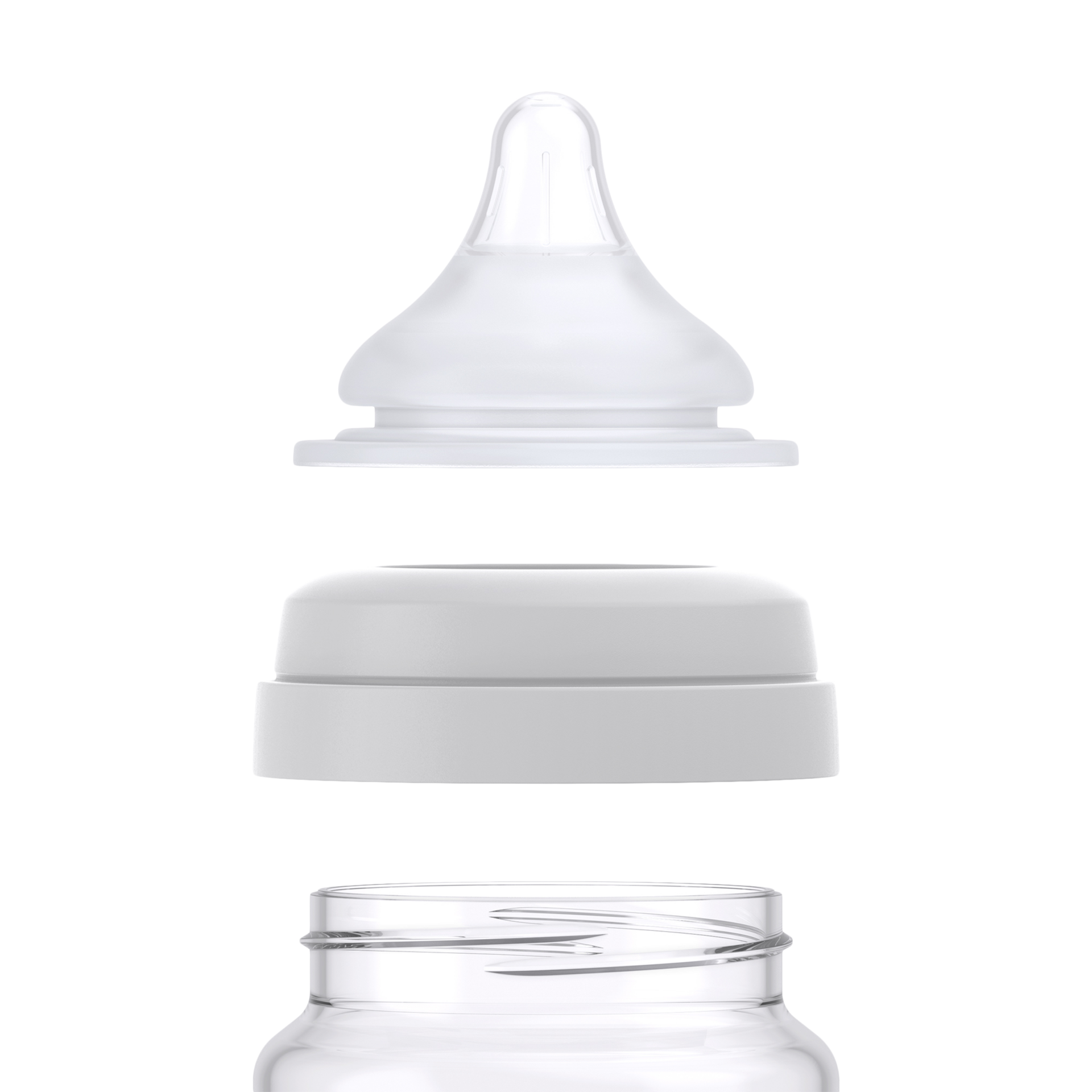 Quark BuubiBottle Hybrid Baby Bottles (2 pack) - Grey, 5oz, 2.
