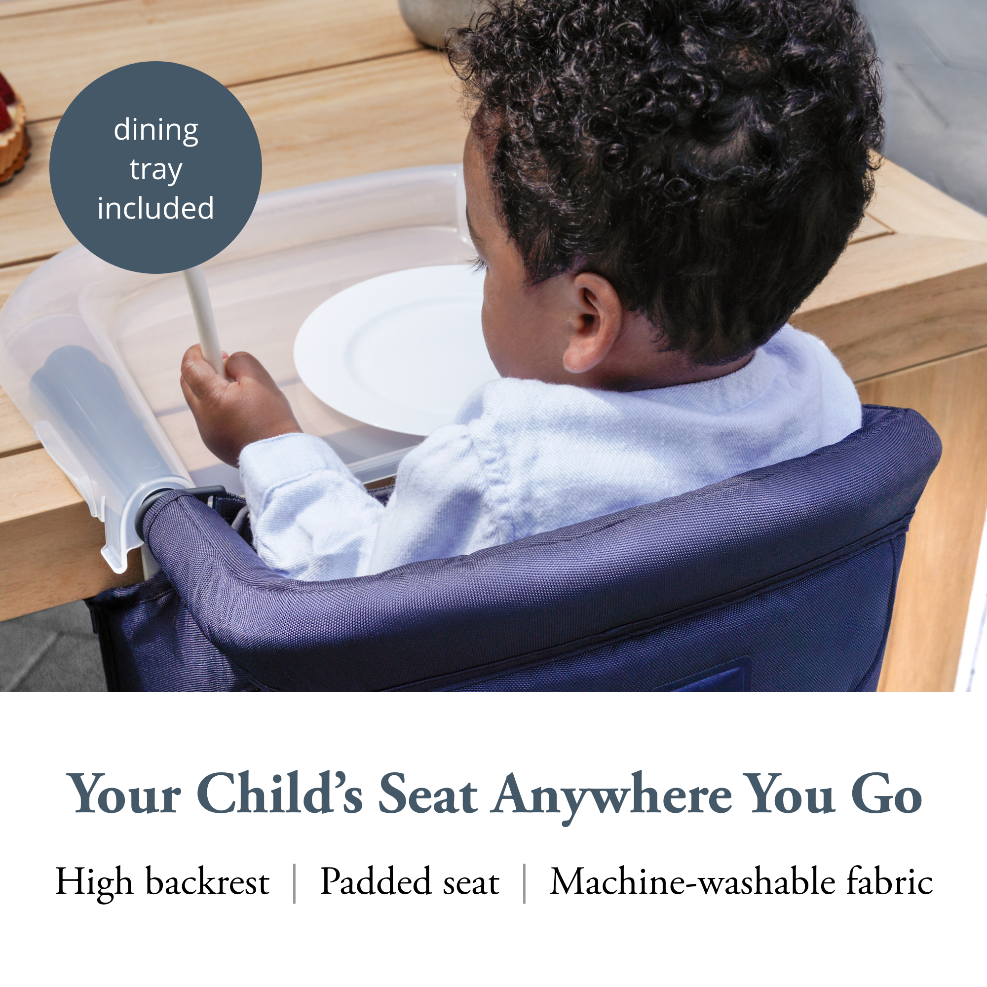 Inglesina Fast Table Chair with Dining Tray Plus - Navy.