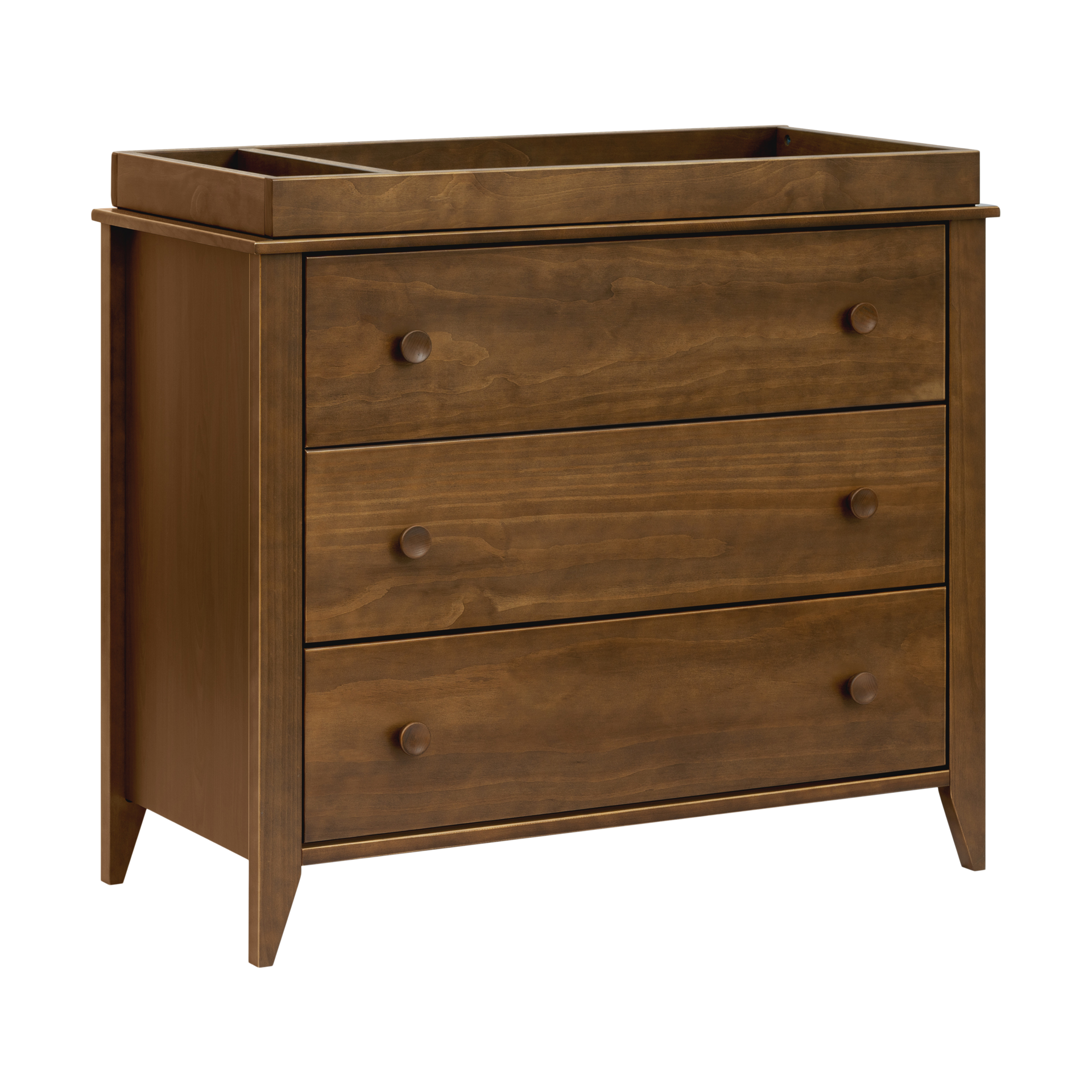 babyletto Sprout 3-Drawer Changer Dresser - Natural Walnut.