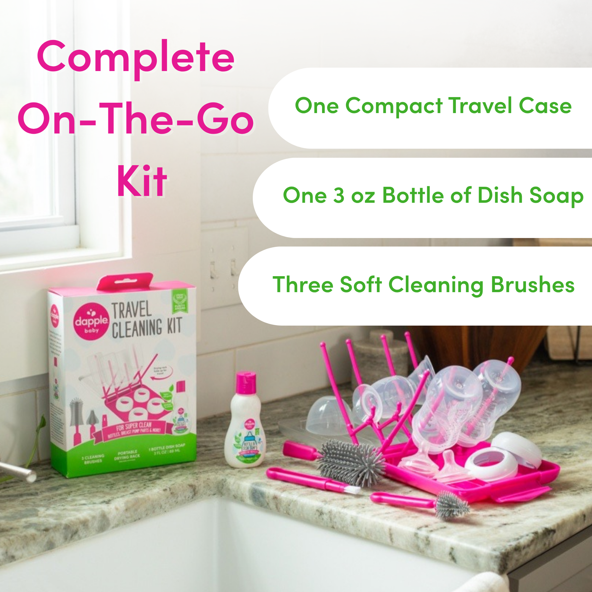 Dapple Baby Bottle Travel Cleaning Kit.