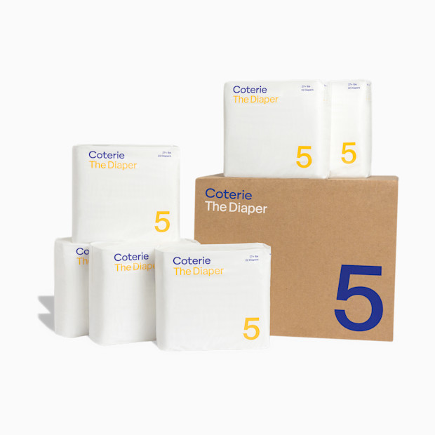 Coterie Ultra Soft Diapers, Monthly Supply - Size 5, 132 Count.