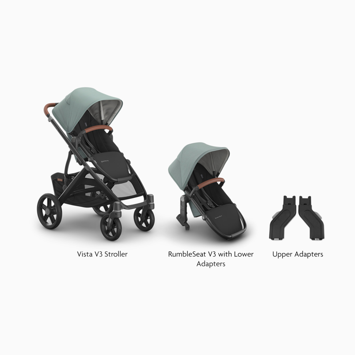 UPPAbaby Vista V3 Stroller, RumbleSeat V3 & Upper Adapters - Kenzi.