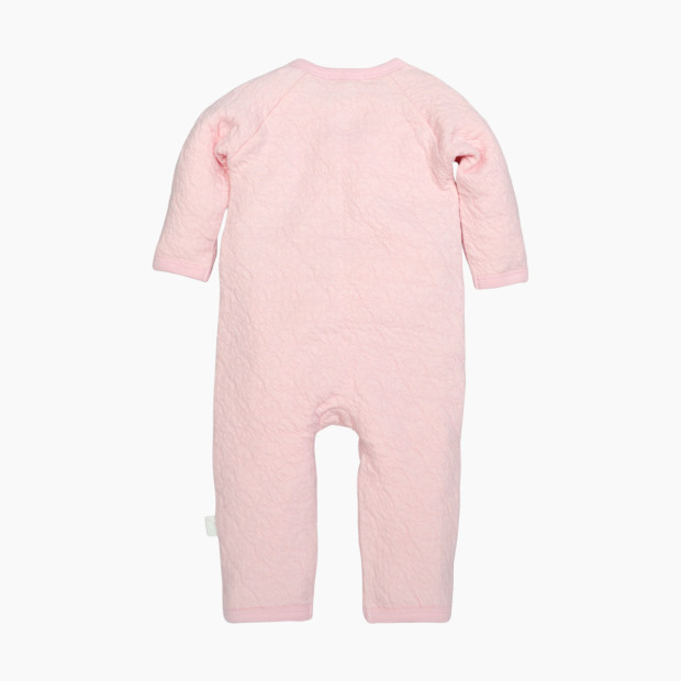 Burt's Bees Baby Organic Quilted Bee Wrap Front Jumpsuit - Blossom, Nb.