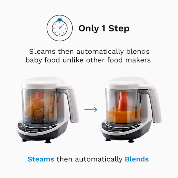 Baby Brezza One Step Food Maker Deluxe - Includes 3 Food Pouches.