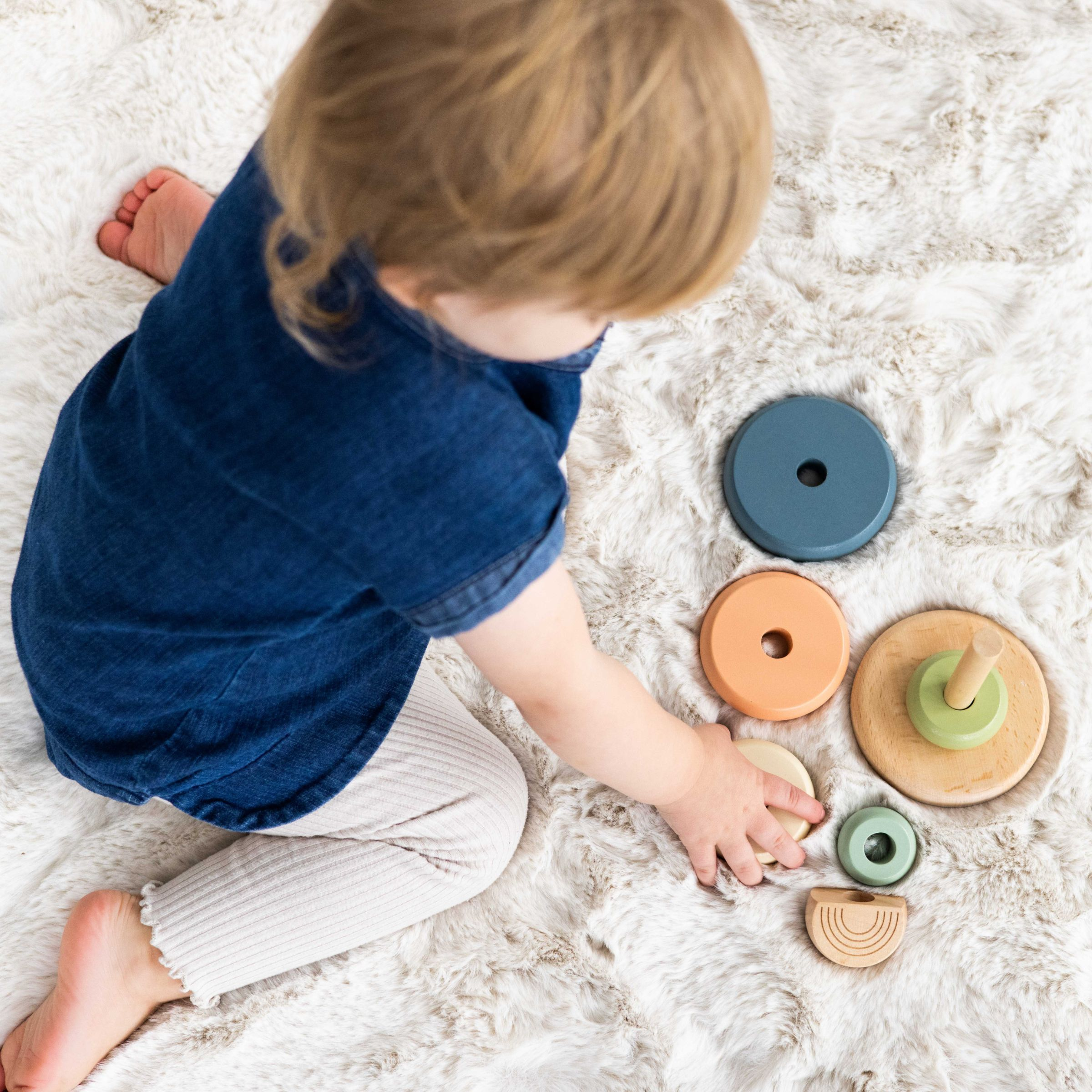 Pearhead Wooden Stacking Toy Tower | Babylist Shop