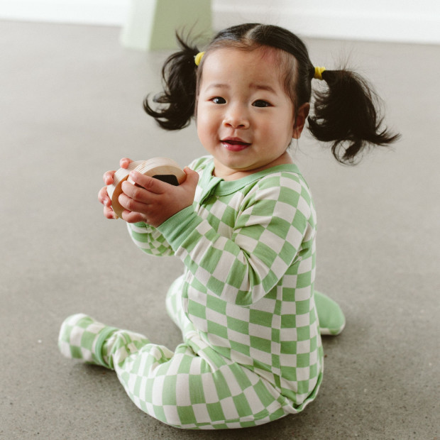 Goumi Kids Grow With You Footie- Snug Fit - Cabana Green, 9-12 M.