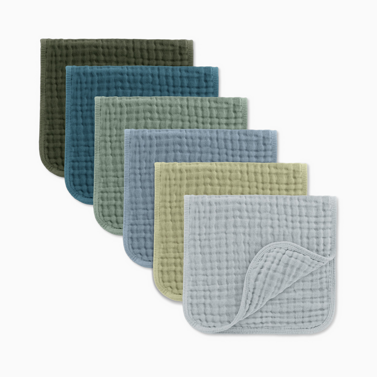 Comfy Cubs 6-Layer Muslin Burp Cloths Set - Multi Boy, 6.