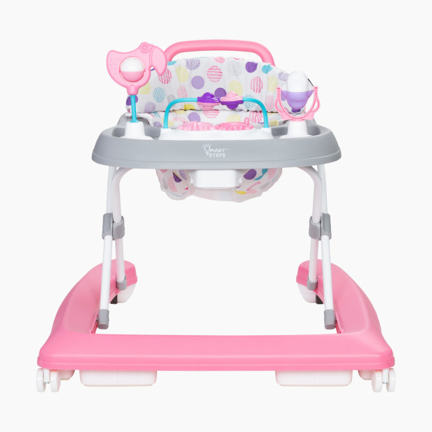 Baby Trend Smart Steps Trend PLUS 2-in-1 Walker with Deluxe Toys - Orbits Pink.