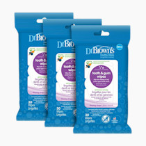 Dr. Brown's Tooth and Gum Wipes, 30 Count, 3-Pack