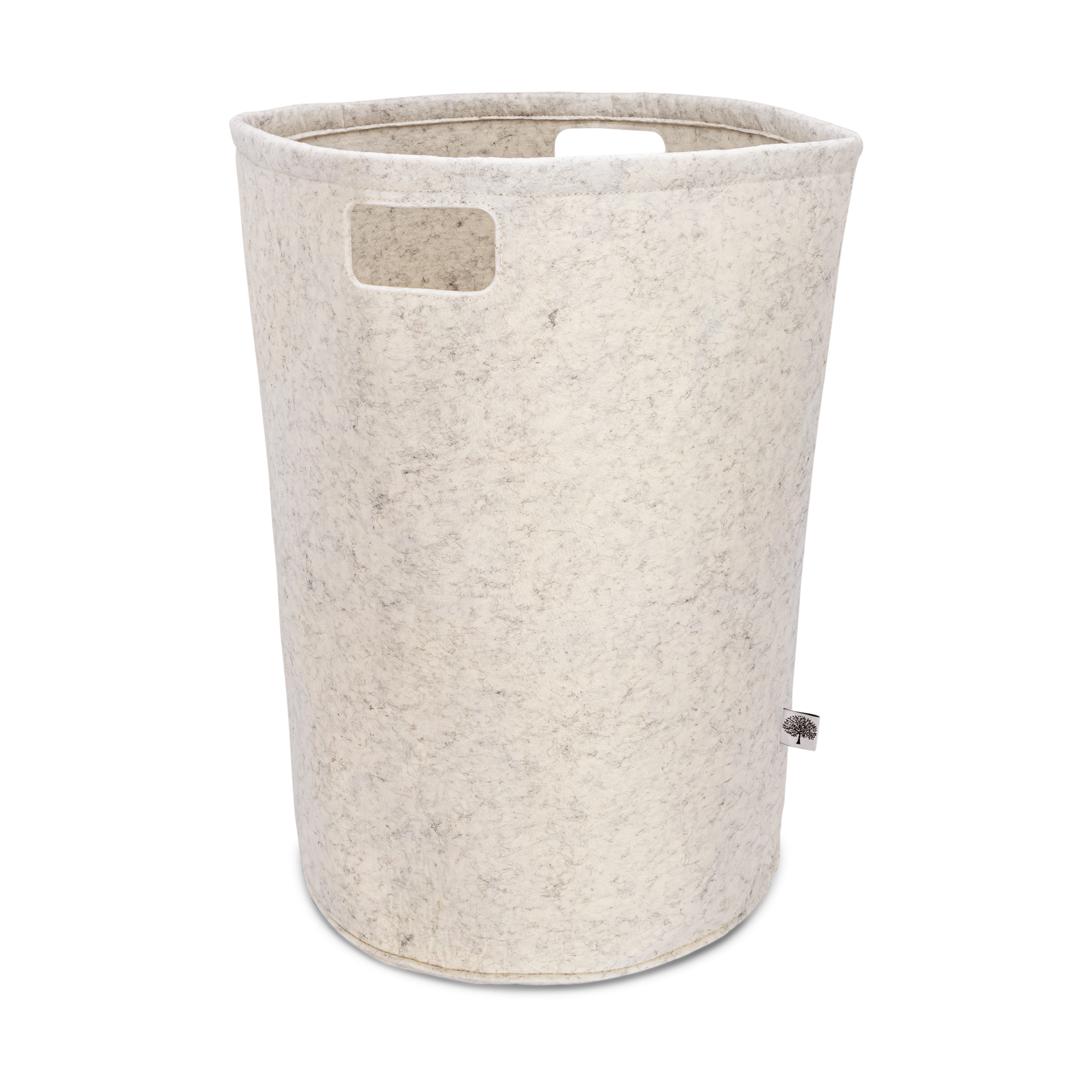 Parker Baby Co. Felt Laundry Hamper - White.