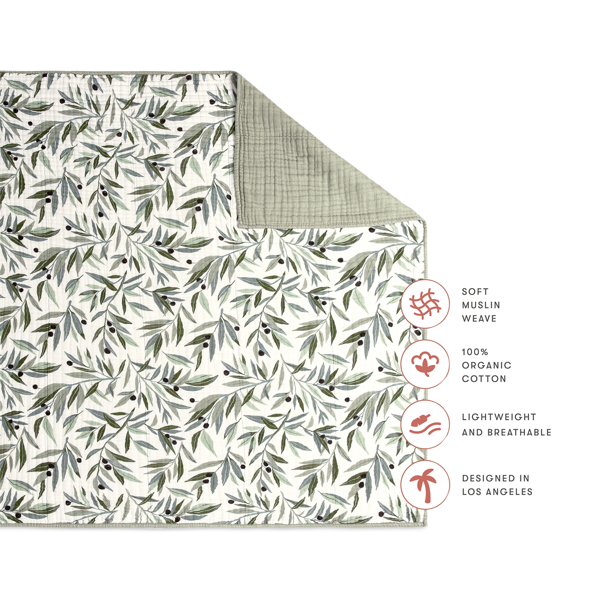 babyletto Quilt in 3-Layer GOTS Certified Organic Muslin Cotton.