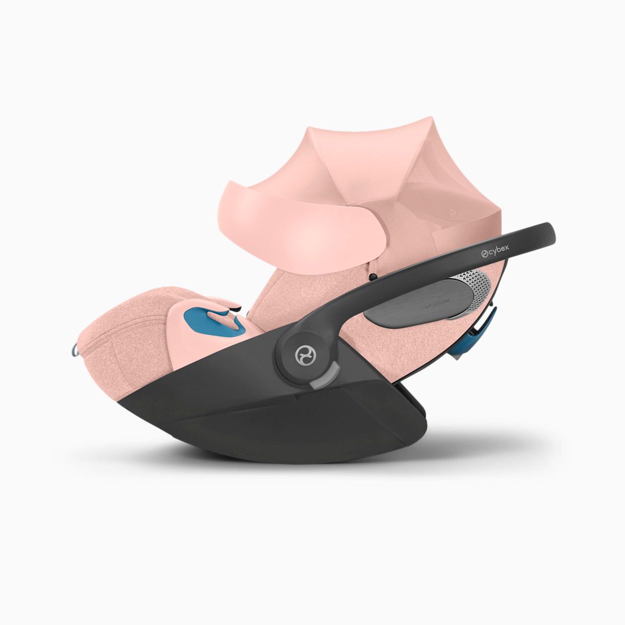 Cybex Cloud T Comfort Extend Infant Car Seat with SensorSafe - Peach Pink.