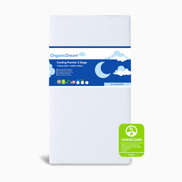 Organic Dream Cooling Premier 2-Stage Crib Mattress.