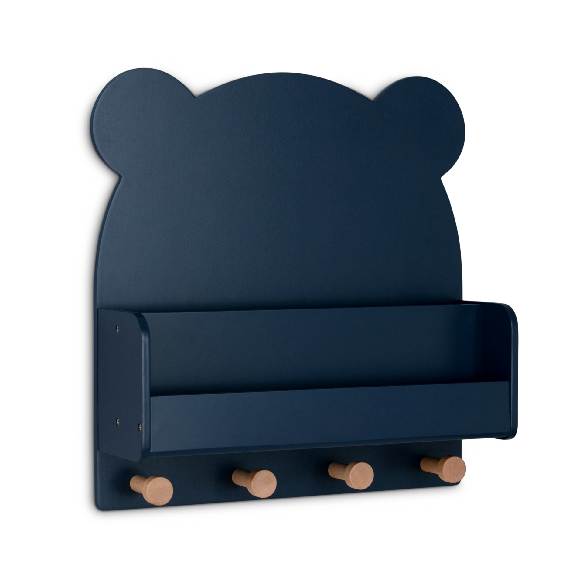 Delta Children babyGap Brannan Bear Wall Shelf with 4 Hooks - Navy.
