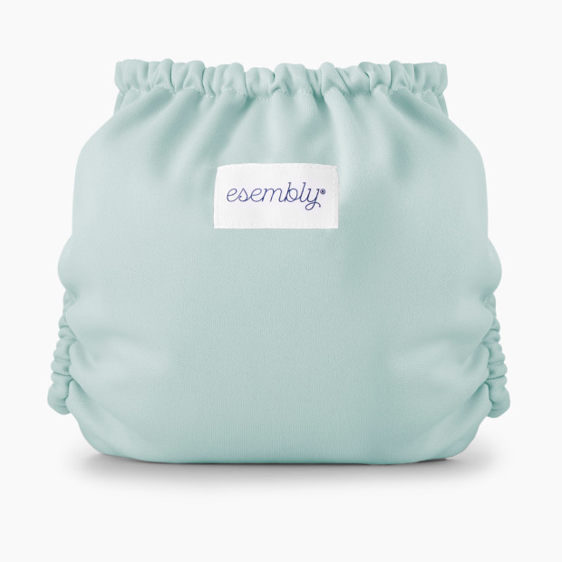 Esembly Recycled Diaper Cover (Outer) + Swim Diaper - Mist, Size 2 (18-35 Lbs).