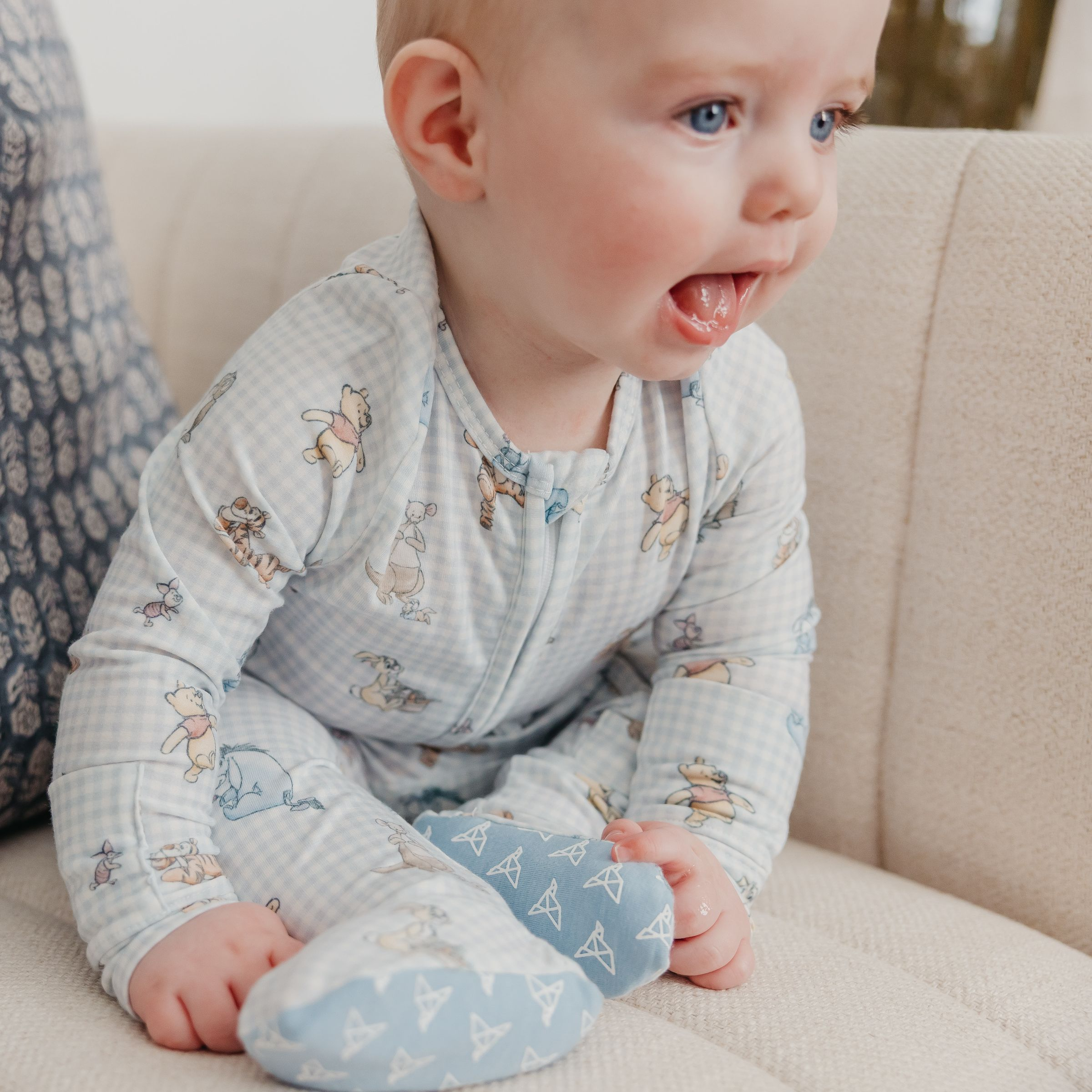 Copper Pearl Zip-up Footie - Winnie The Pooh & Friends, 0-3 M.