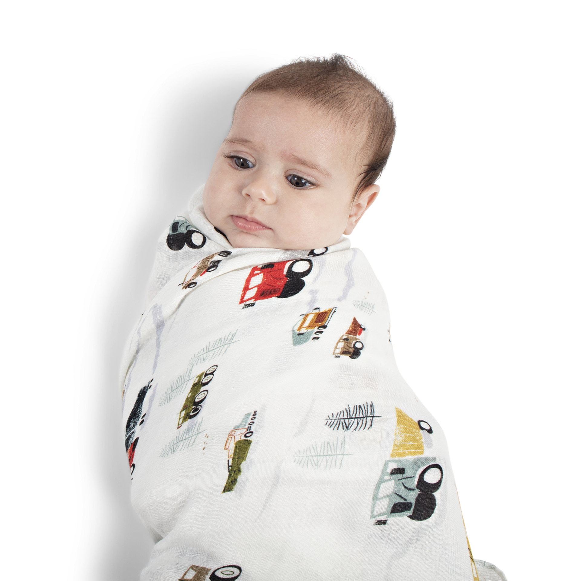 Loulou Lollipop Bamboo Muslin Swaddle Happy Trucks Babylist Shop