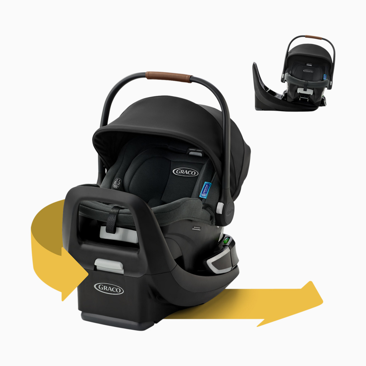 Graco SnugRide Turn & Slide Rotating Infant Car Seat - Noir.