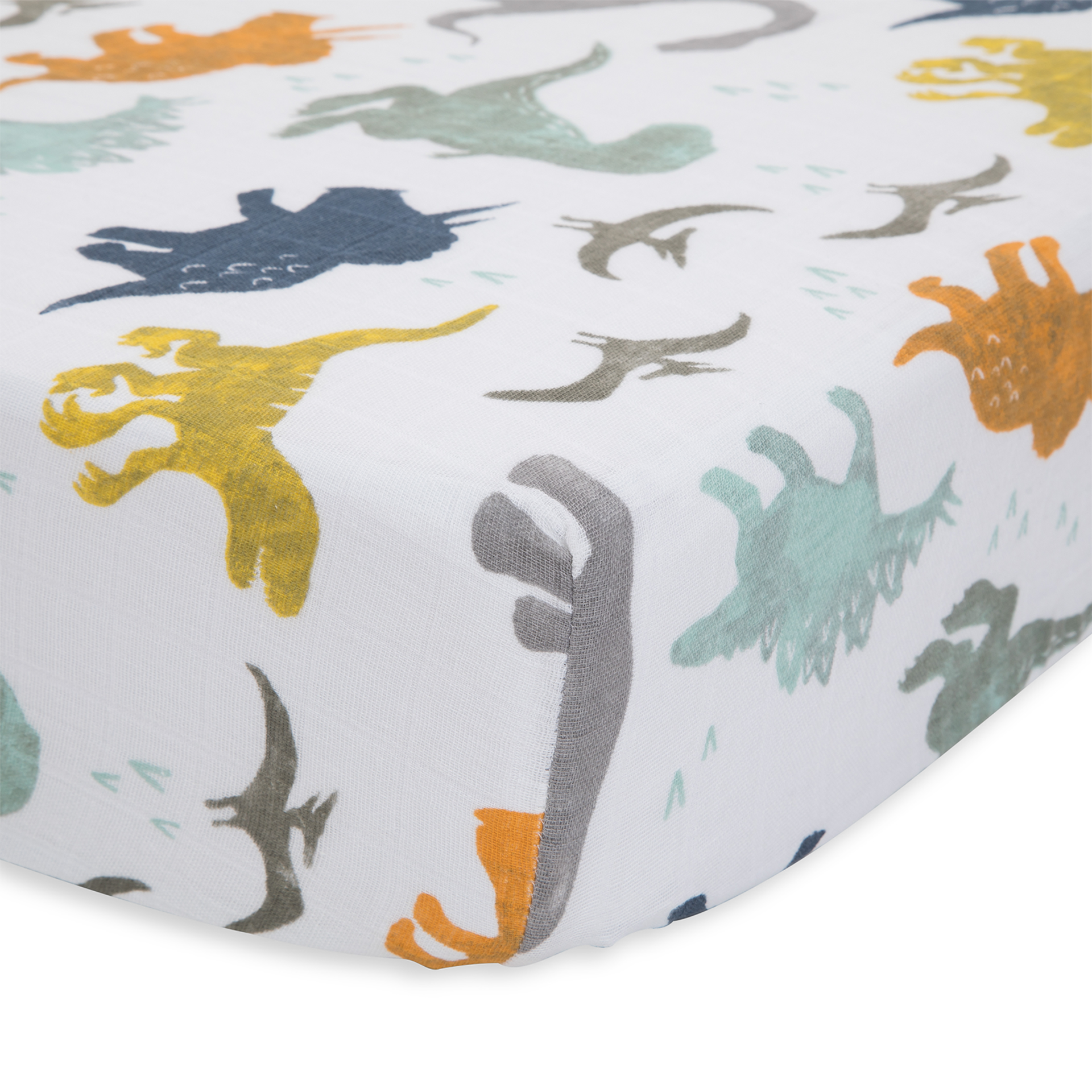 Little Unicorn Cotton Muslin Crib Sheet Dino Friends Babylist Shop