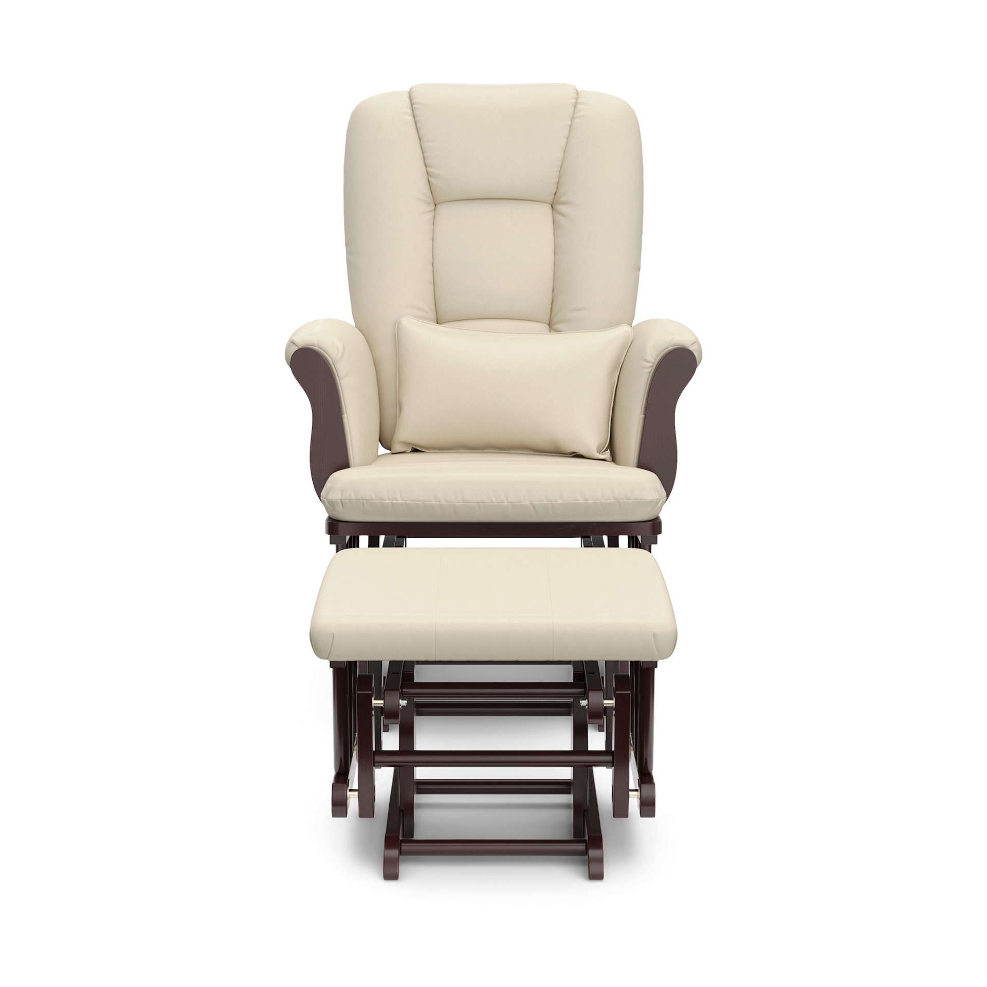 Storkcraft Tuscany Glider and Ottoman - Espresso/Beige.