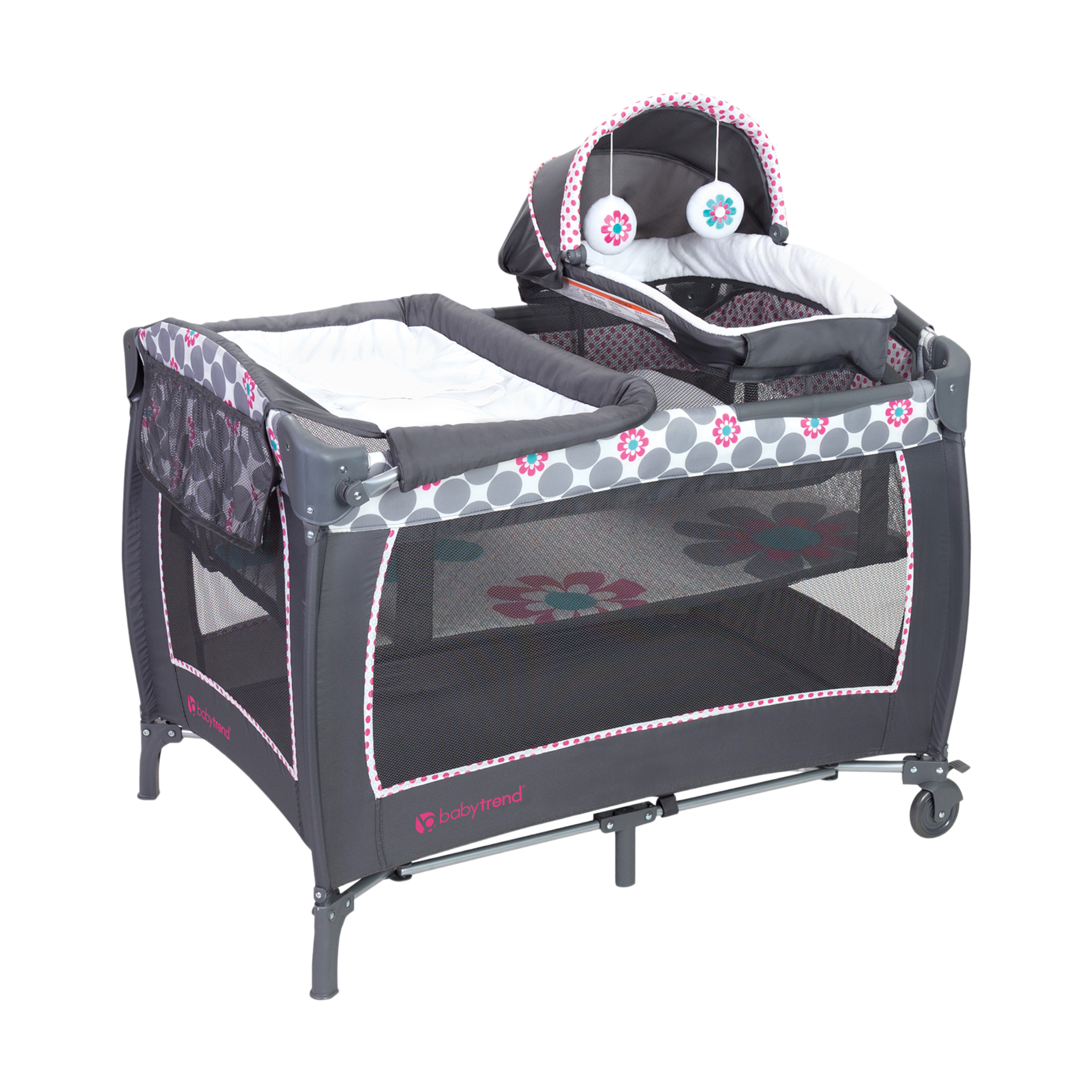 Baby Trend Lil' Snooze™ Deluxe II Nursery Center® Playard, Daisy Dots