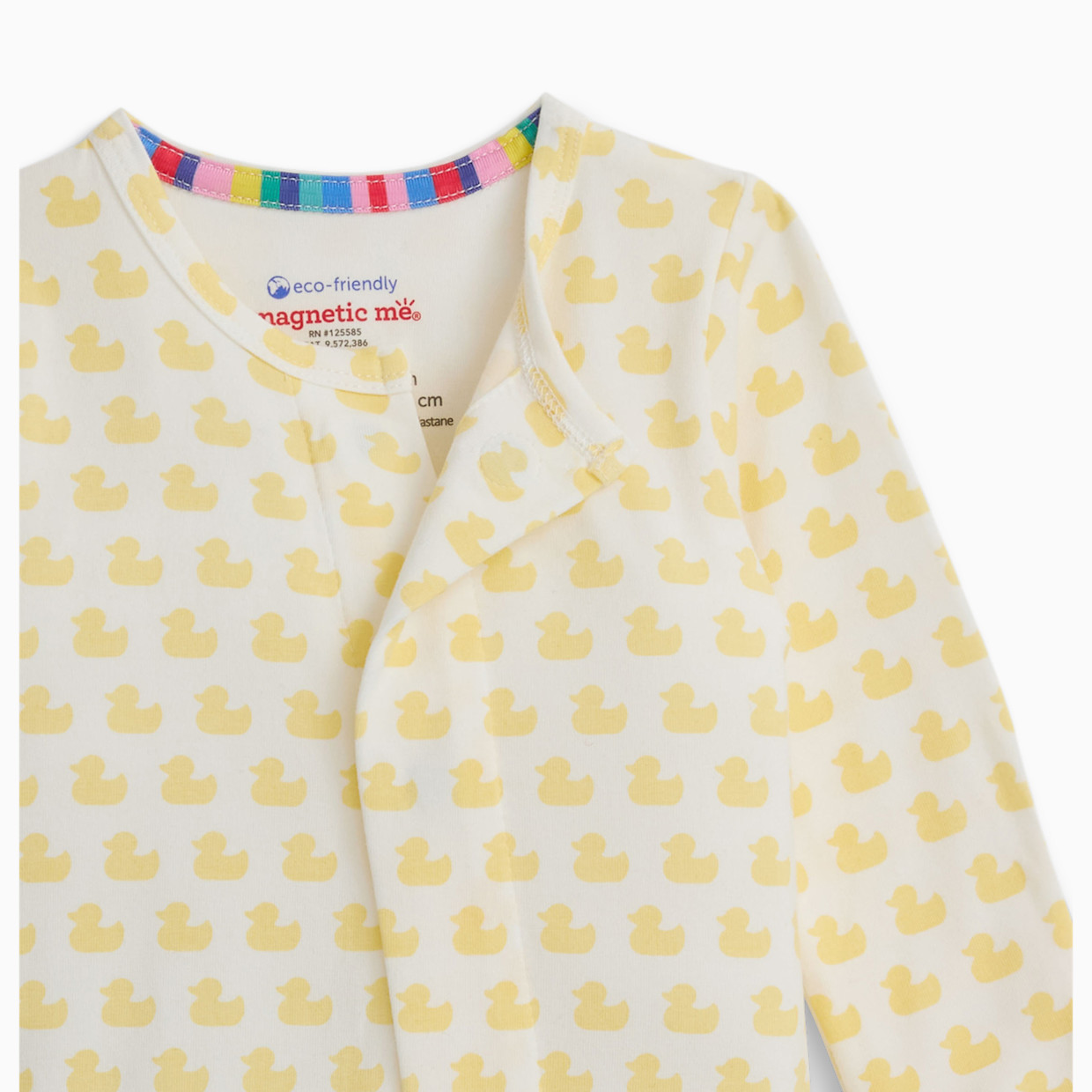 Magnetic Me Organic Cotton Magnetic Footie 2 Pack Bundle - Yellow Assorted, 0-3 M.